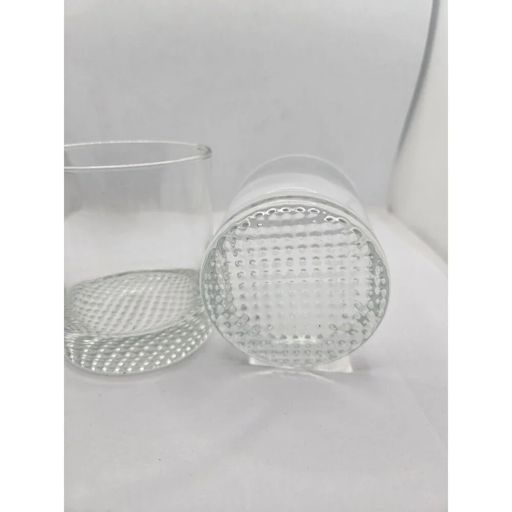 Vintage Rocks Glasses Thick Dimpled Bottom 2.75” Set Of 2